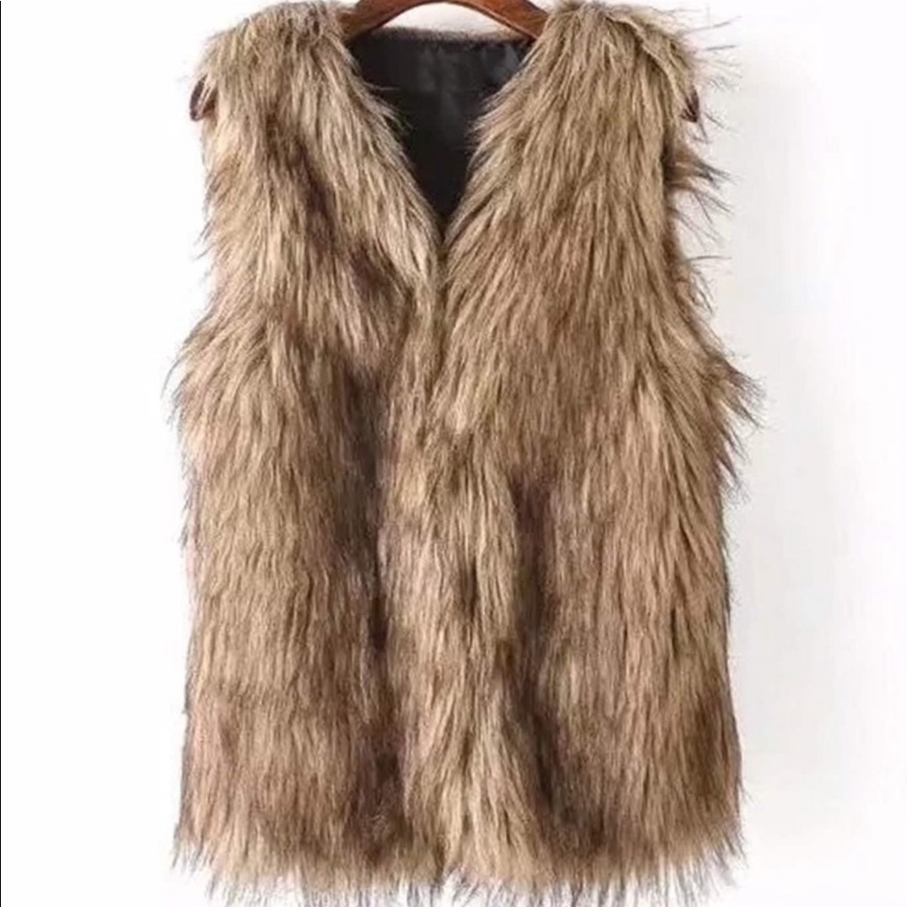 Faux fur vest